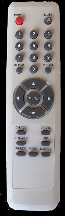 6.4.1 Remote control All units are shipped including a remote control like described in 3 Scope of delivery. The important functions that are required to set up a GhosT-OLED are explained below.