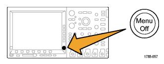 1 label on left side of trace (on screen) 3. Coupling (LCD #1)- Set to DC (Default) Allows DC levels to be displayed & measured. AC coupling removes DC components.