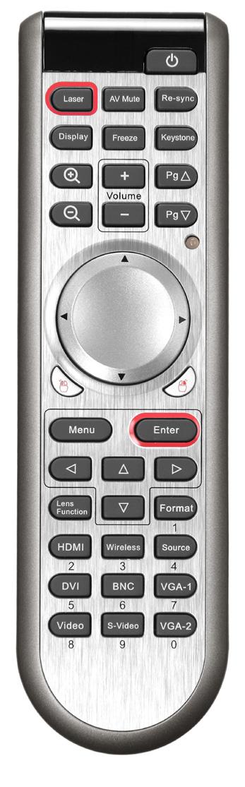 Introduction Remote Control with Mouse Function and Laser Pointer 8 7 1 9 2 10 3 11 4 12 5 13 6 14 16 15 18 17 19 20 21 26 22 27 23 28 24 29 25 1. Power On/Off 2. Re-Sync 3. Keystone +/- 4. Page Up 5.