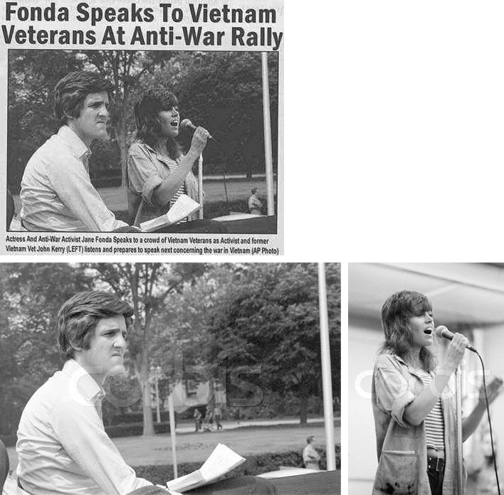 Questioned Documents The top composite was actually made up of a June 1971 image of Kerry preparing to speak to a Peace Rally in