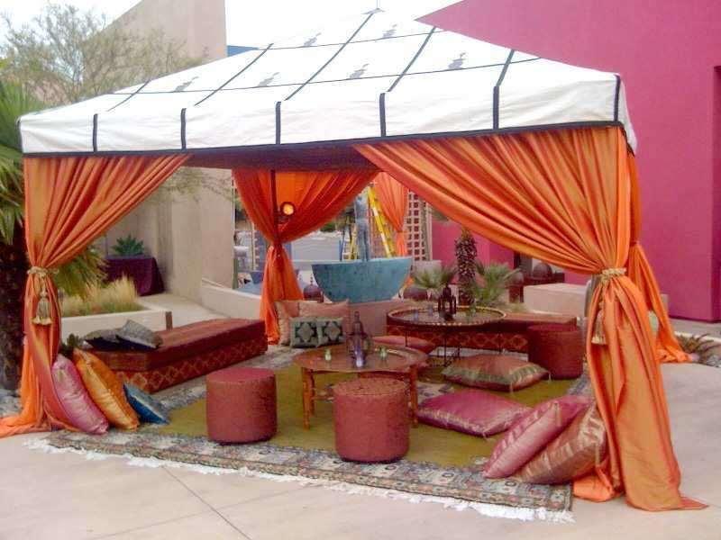 Moroccan Tent 13 x13 with orange color