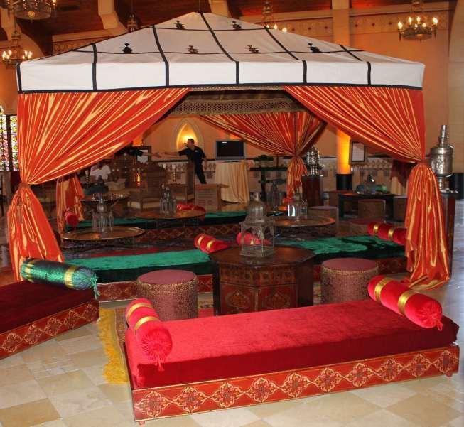 Moroccan tents can be set