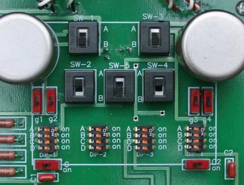Setup for medium output (0.5mV to 1.0mV) MC cartridges Figure 6 shows the basic switch positions for medium output cartridges.