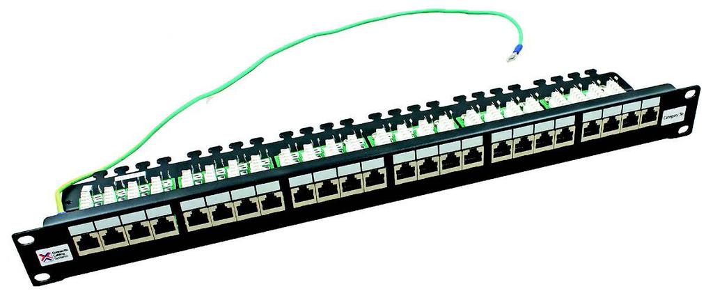 2020 Series High Density Patch Panel Easy to install Suitable for Gigabit Ethernet applications High Density 24 ports Rear cover to protect termination and improve shielding Mix and match copper and