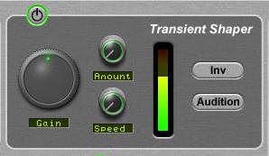 6.5 Transient Shaper Have you ever imagined a processor that could add attack to the start of a drum hit? Well now you have one!