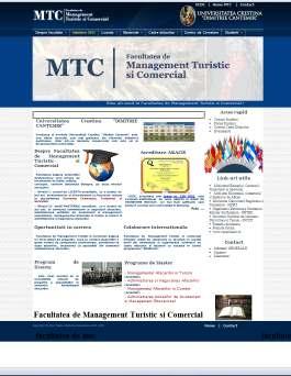 La adresa http://management.ucdc.ro, (fig.40) poate fi vizualizată pagina facultăţii de Management Turistic si Comercial.