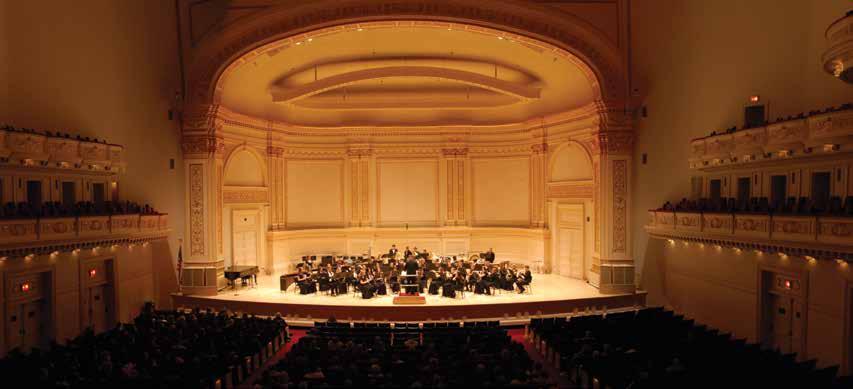 CARNEGIE HALL PERFORMANCE TOURS Since 1891, Carnegie Hall has been considered the most prestigious concert hall in the United States.