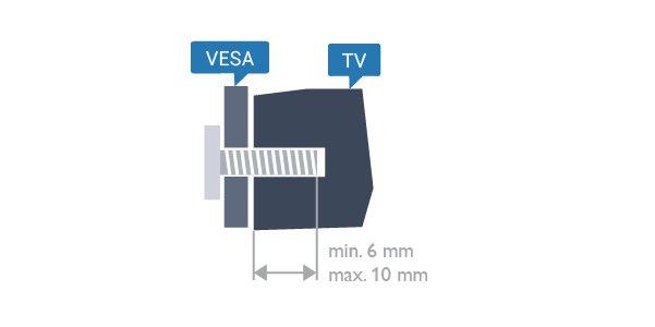 TV wall mounting should meet safety standards according to the TVs weight. Also read the safety precautions before positioning the TV. TP Vision Europe B.V. bears no responsibility for improper mounting or any mounting that results in accident or injury.