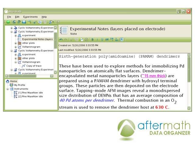 Data Archiving. Our unique and open XML-based file format allows you to keep data from several related experiments together in one single archive file.