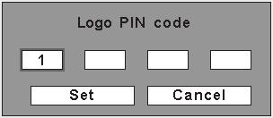 Repeat this step to complete entering a four-digit number. After entering the four-digit number, move the pointer to "Set" by pressing the Point 8 button.