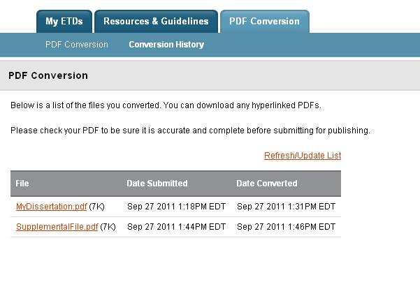 When the conversion is complete, you will receive an email notification with a link to retrieve your PDF.