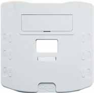 Base ¹xx denotes color = GY-Gray, IV-Ivory, WH-White Slim Bezels Fiber Optic Provides (2) or (4) fiber ports per adapter Dust caps included Compatible with IC108WB multimedia outlets ICFOBWTBxx 1