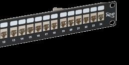 EIA rack mount width ICMPP02460 24-Port, RJ-45, 110-Type, T568A/B Wiring, 1 RMS, CAT 6 ICMPP04860 48-Port,