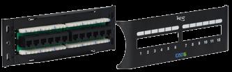 40 D) Includes removable 89D universal mounting bracket ICMPP12V60 12-Port, RJ-45, 110-Type, T568A/B Wiring,
