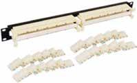 cable management channels IC110WH100 100-Pair Base, Hinged Rack Mount 110 Wiring Kit Exceeds ANSI/TIA-568 Category 6 standard Includes 4-Pair blocks, labels and holders 19