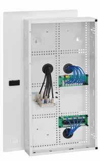 splitter modules ICRESDC14D ICRESDC21E Enclosure and hinged door Comes with voice and 1 x 6 video splitter modules ICRESDC21H Hinged