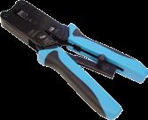 Crimping Tool Professional grade crimping with integrated stripper and cutter Ergonomic design provides a firm and