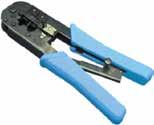 prevents hands from slipping Integrated stripper and cutter ICACSCT864 Crimp, 4, 6, & 8-Position Modular Plug