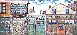 Slum Street 40 x 21-39 lbs Warehouse and storage buildings in a big city alley or