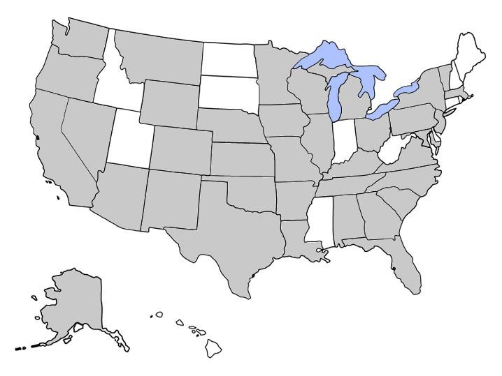 All states in the map below that are shaded gray offer local channels that are available Free-To-Air INTERNATIONAL PROGRAMMING With a motorized FTA system, you will have access to international