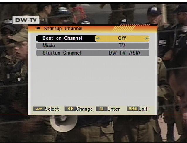 3 Channel Setup When you enter the Channel Setup menu, you will see a screen like shown beside: 1.