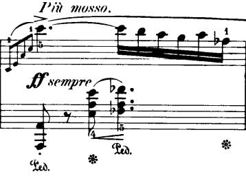 (Group of appoggiaturas, Ballade Op.47 no.3, bar 231, Fr. Chopin s Sämmtliche Pianoforte Werke, Band 2, Leipzig: C.F. Peters, n.d.1880) 6.