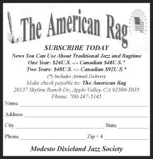 26 Net Loss: $50.26 Income / Expense _07/01/14 08/01/14 Your Dues are important to the Jazz Society. Thank You! Jazzette Ad Rates Advertise in the Jazzette!