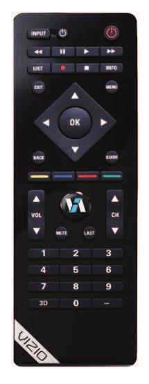 XVT3D650SV 2 Input A/V Controls List Exit OK Back VIA Volume Up/Down Arrow VIA Shortcuts Mute 3D Move/Delete App from VIA Dock Change Screen Size (when VIA Sidebar is open) View Settings for Active