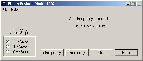 Model 12021A User Instructions Figure 10: Sweep Rate Selection Figure 11: Operate Window Figure 12: