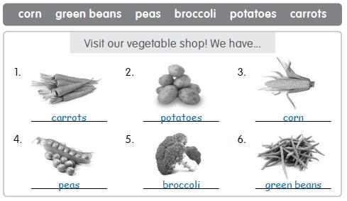Unit 3 Lesson 4: Would You Like Some Broccoli? A. Write the missing words. E. Complete the conversations. 1. A: Dad, would you like some carrots? B: Yes, please. 2.