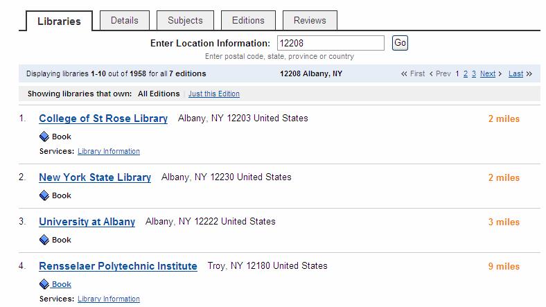 LOCATION: ACP Library Homepage > Print Resources > Other Libraries & Catalogs > More Catalogs > WorldCat This database is arranged by author, subject and