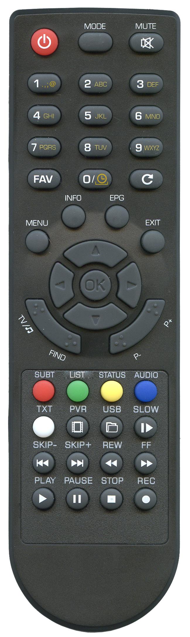 Remote controller Button POWER MODE MUTE Numeric buttons FAV LAST MENU Function Switch receiver on from standby mode. Switch display mode of receiver. Enable or disable the audio. Select channel.