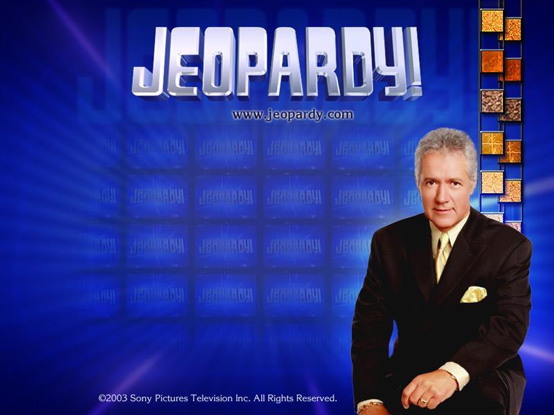 Titles: 36-48 Arial Black (white) Text: 20-28 Arial Black (white) Since its 1984 debut, Jeopardy! has been honored with 30 Daytime Emmy Awards, more than any other syndicated game show.