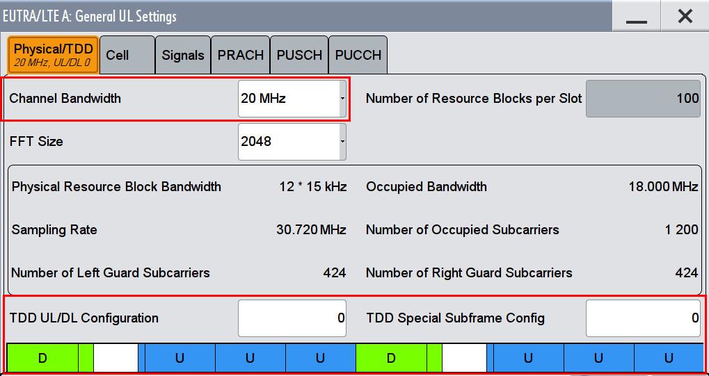 Fig. 3-5: Selection of Channel Bandwidth in General UL Setting.