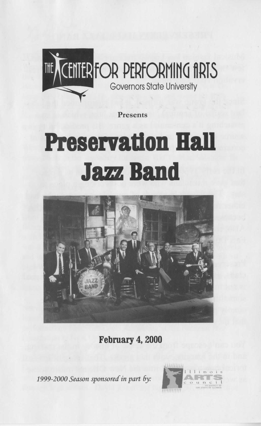 FOR PBOMIIM Governors State University Presents Preservation Hall Jazz Band