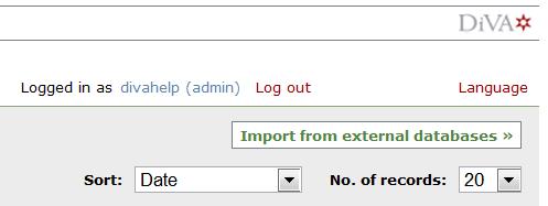The University library imports new publications from the Web of Science (ISI) database to DiVA on a weekly basis. How to import 1. Search references in a database (e.g.
