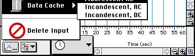 Select New Graph from the Display Menu. In the new Graph display, click the Vertical Axis Input Menu button ( Input Menu.