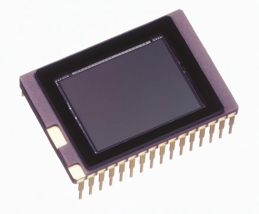 fig 4.1 Figure 4.1 An Olympus CCD image sensor. A CCD looks like a normal computer chip, but with a sort of light-sensitive window on the top.