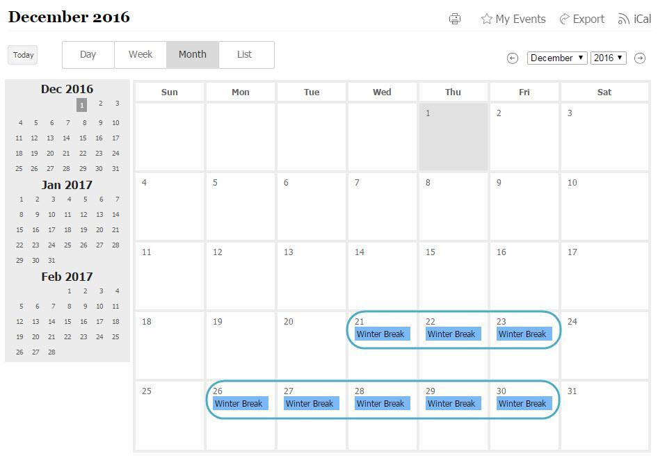 Blackboard Web Community Manager Recurring Events Introduction A recurring event is one that you can set to display on your calendar multiple times.