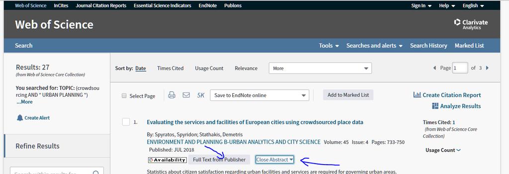 From Web of Science (WOS): To Save references in your Mendeley library from Web Of Science save one reference at a time! Three more tips: 1.