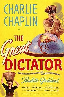 The Great Dictator (1940) 124 mins Nominated for five Academy Awards Friday July 18 @ 11 am Park Circus notes: Chaplin s first foray into the talkies, this much
