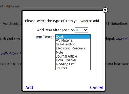 Alternatively you can right click on the number of the item below where you wish the new entry to appear. This produces a pop up box with extra options, one of which is insert before.