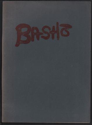 5. Basho, Matsuo; Translated by Robert Bly. Basho. San Francisco: Mudra, 1972. Very slim folio [37 cm] Sewn gray wraps, with mild fading and creasing to the wraps.