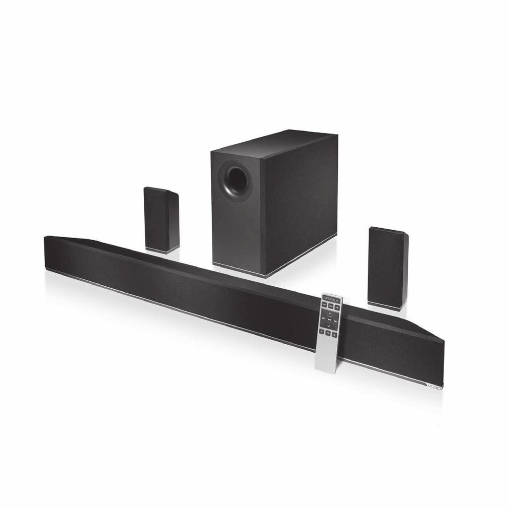 VIZIO RECOMMENDS BRING HOME THE MOVIE THEATER EXPERIENCE 5.1 HOME THEATER SOUND BAR WITH WIRELESS SUB & SATELLITE SPEAKERS For the pinnacle of surround sound immersion and convenience, the VIZIO 5.