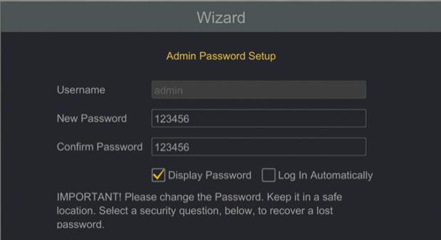 C. Create a new password for the Admin User account. D. Set the current Date and Time. Click Next to proceed to the Network Setup.