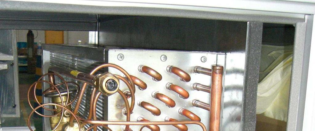 Coil connections should be factory sealed with grommets on interior and exterior and gasket sleeve between outer wall and liner where each pipe extends through the unit casing to minimize air leakage