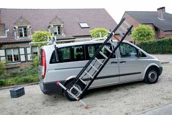 With the Bott roof mounted ladder system, loading and unloading is easy.