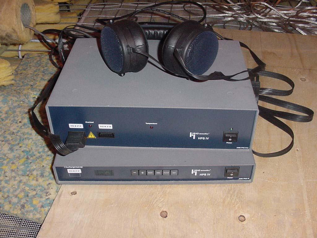 Figure 2-4- Headphone HA II and HPS IV Second experiment; In this test, stereo loudspeakers were arranged and processed through cross-talk cancellation (Lexicon, digital controller MC-1), and DVD