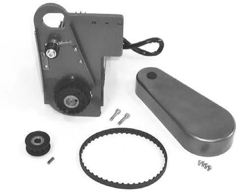 . Typical components (Figure 4) Installation Component List: Bottom Mount Assembly Drive Pulley 3 Cover 4 M4 Socket Head Screws (4x) 5 Driven Pulley 6 Key 7 M6 Socket Head Screws (x) 8 Timing Belt