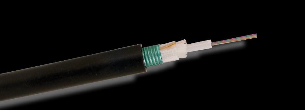 Loose Tube Cables Single Loose Tube Fire Resistant Cable 2 to 24 250μm fibre single gel filled loose tube steel tape armoured cable with e-glass non-metallic strength members and Low Smoke Zero